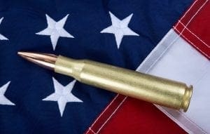 a bullet on a flag |Tariff on Bullets
